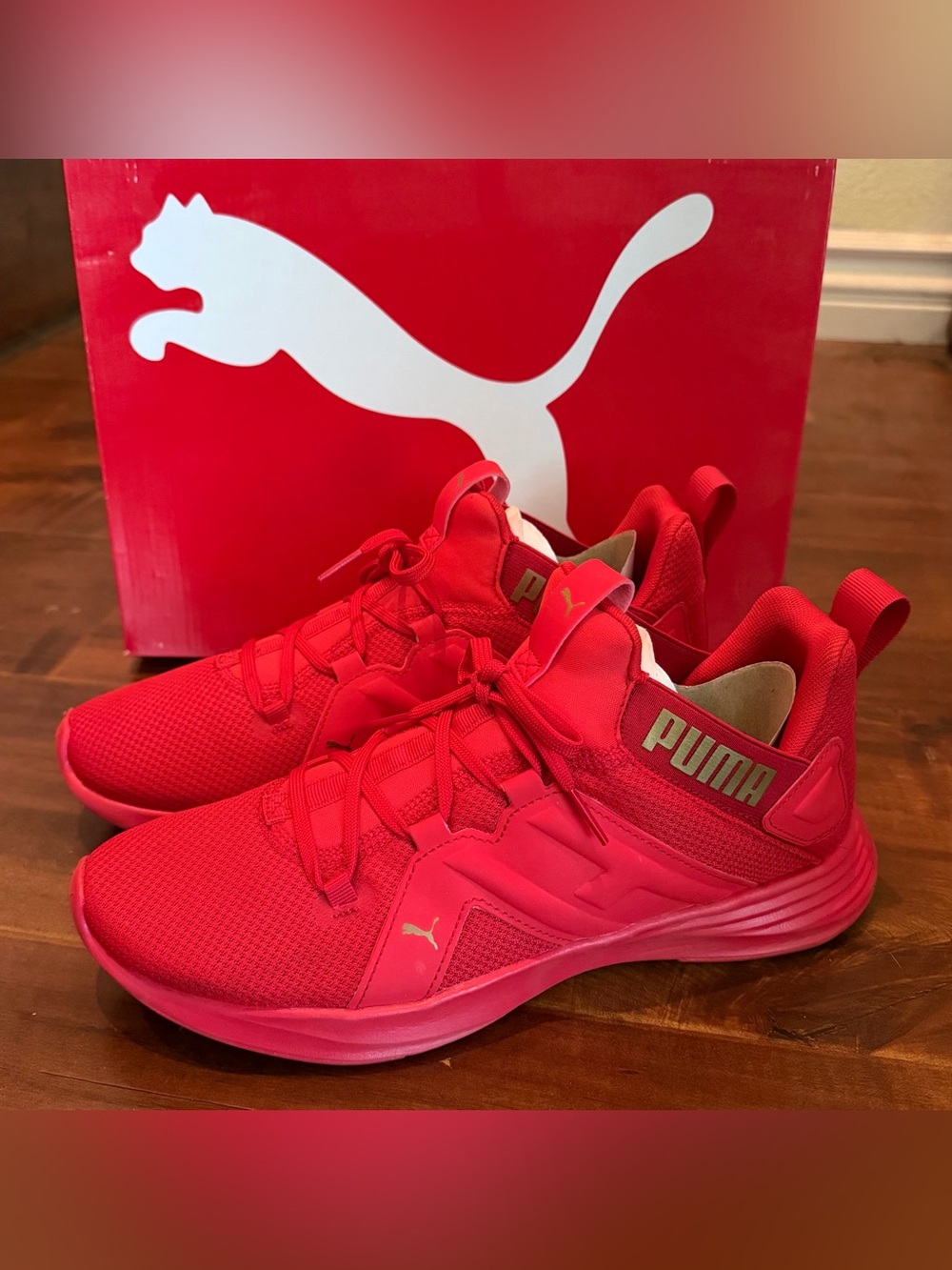 Puma women’s Red Performance Lace-Up Sneakers